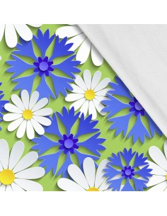 Softshell Stoff Polyester Zum Nähen- Motiv Blumen I SDX1717