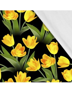 Softshell Stoff Polyester Zum Nähen- Motiv Blumen I SDX1748
