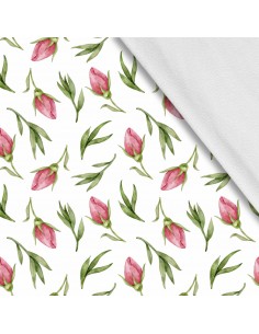 Softshell Stoff Polyester Zum Nähen- Motiv Blumen I SDX1750