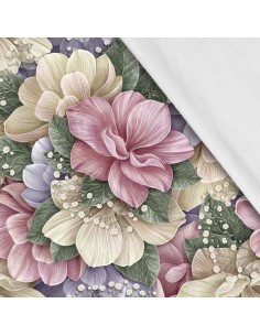 Softshell Stoff Polyester Zum Nähen- Motiv Blumen I SDX1763