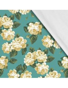 Softshell Stoff Polyester Zum Nähen- Motiv Blumen I SDX420