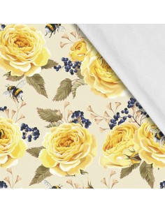 Softshell Stoff Polyester Zum Nähen- Motiv Blumen I SDX447