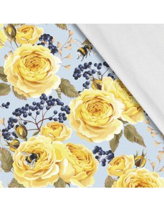 Softshell Stoff Polyester Zum Nähen- Motiv Blumen I SDX452