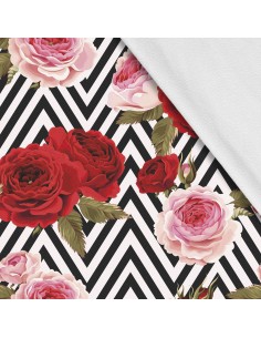 Softshell Stoff Polyester Zum Nähen- Motiv Blumen I SDX510