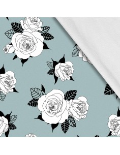 Softshell Stoff Polyester Zum Nähen- Motiv Blumen I SDX564
