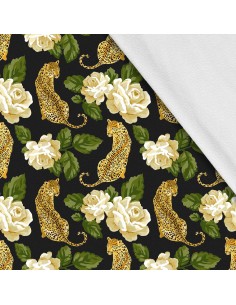 Softshell Stoff Polyester Zum Nähen- Motiv Blumen I SDX573