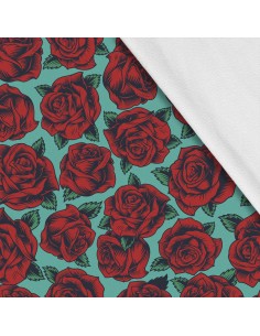 Softshell Stoff Polyester Zum Nähen- Motiv Blumen I SDX578