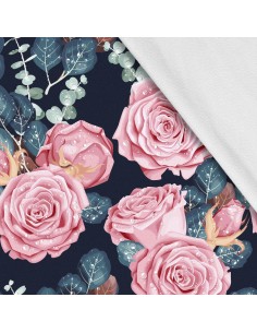 Softshell Stoff Polyester Zum Nähen- Motiv Blumen I SDX615