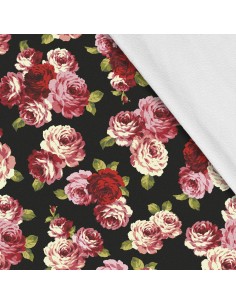 Softshell Stoff Polyester Zum Nähen- Motiv Blumen I SDX802