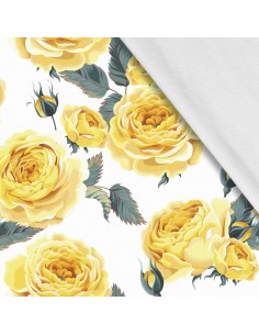 Softshell Stoff Polyester Zum Nähen- Motiv Blumen I SDX843