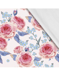Softshell Stoff Polyester Zum Nähen- Motiv Blumen I SDX915