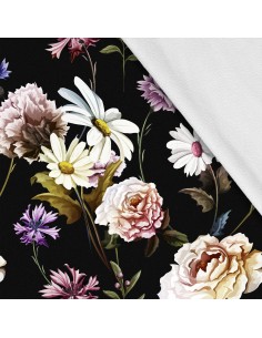 Softshell Stoff Polyester Zum Nähen- Motiv Blumen I SDX156