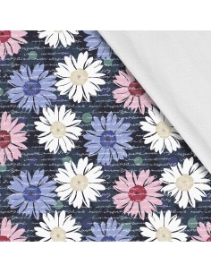 Softshell Stoff Polyester Zum Nähen- Motiv Blumen I SDX349