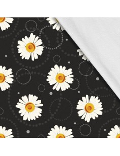 Softshell Stoff Polyester Zum Nähen- Motiv Blumen I SDX482