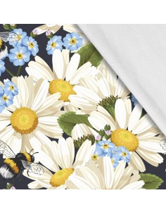Softshell Stoff Polyester Zum Nähen- Motiv Blumen I SDX485