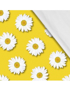 Softshell Stoff Polyester Zum Nähen- Motiv Blumen I SDX627