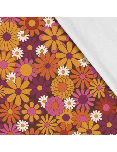 Softshell Stoff Polyester Zum Nähen- Motiv Blumen I SDX714