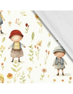 Softshell Stoff Polyester Zum Nähen- Motiv Kinder I SDX2300