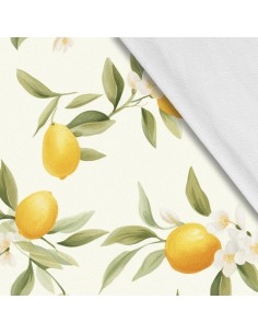 Softshell Stoff Polyester Zum Nähen- Motiv Zitronen I SDX2096