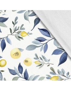 Softshell Stoff Polyester Zum Nähen- Motiv Zitronen I SDX2146
