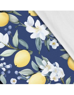 Softshell Stoff Polyester Zum Nähen- Motiv Zitronen I SDX2258