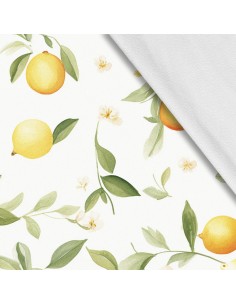 Softshell Stoff Polyester Zum Nähen- Motiv Zitronen I SDX2269