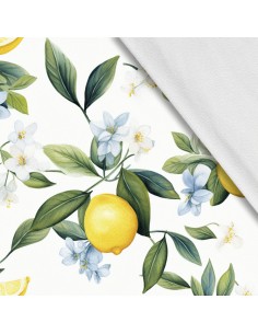 Softshell Stoff Polyester Zum Nähen- Motiv Zitronen I SDX2360