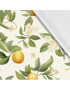 Softshell Stoff Polyester Zum Nähen- Motiv Zitronen I SDX2445