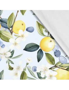 Softshell Stoff Polyester Zum Nähen- Motiv Zitronen I SDX2846