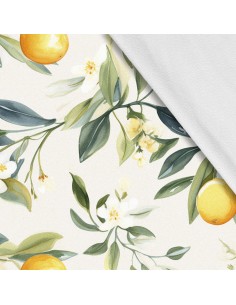 Softshell Stoff Polyester Zum Nähen- Motiv Zitronen I SDX3020
