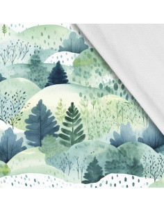 Softshell Stoff Polyester Zum Nähen- Motiv Landschaft I SDX2085