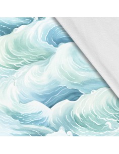 Softshell Stoff Polyester Zum Nähen- Motiv Wellen I SDX2859