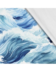 Softshell Stoff Polyester Zum Nähen- Motiv Wellen I SDX2923