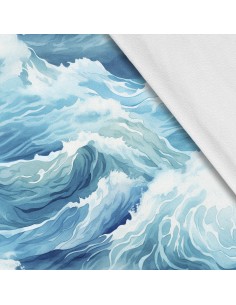 Softshell Stoff Polyester Zum Nähen- Motiv Wellen I SDX3024