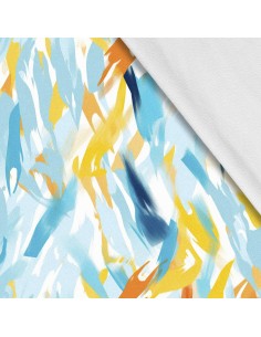 Softshell Stoff Polyester Zum Nähen- Motiv Abstraktion I SDX2776