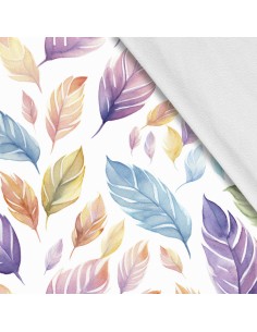 Softshell Stoff Polyester Zum Nähen- Motiv Gefieder I SDX2017