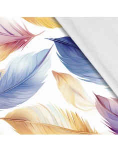 Softshell Stoff Polyester Zum Nähen- Motiv Gefieder I SDX2056