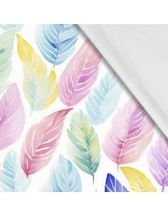 Softshell Stoff Polyester Zum Nähen- Motiv Gefieder I SDX2736