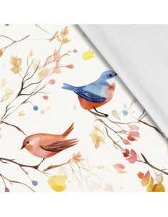 Softshell Stoff Polyester Zum Nähen- Motiv Vögel I SDX2111