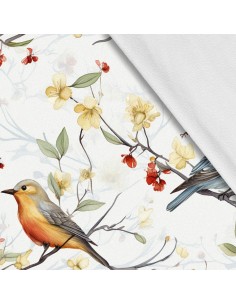 Softshell Stoff Polyester Zum Nähen- Motiv Vögel I SDX2537