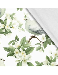 Softshell Stoff Polyester Zum Nähen- Motiv Vögel I SDX2592