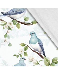 Softshell Stoff Polyester Zum Nähen- Motiv Vögel I SDX2745