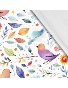Softshell Stoff Polyester Zum Nähen- Motiv Vögel I SDX2747