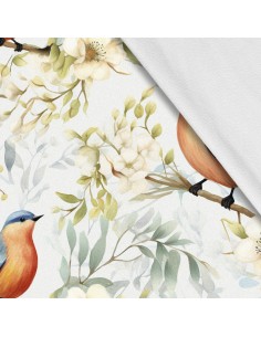 Softshell Stoff Polyester Zum Nähen- Motiv Vögel I SDX2977