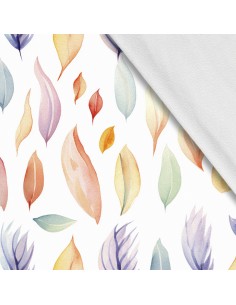 Softshell Stoff Polyester Zum Nähen- Motiv Blätter I SDX2116