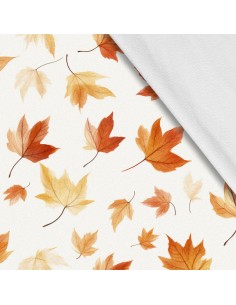 Softshell Stoff Polyester Zum Nähen- Motiv Blätter I SDX2251