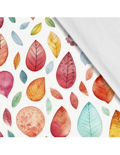 Softshell Stoff Polyester Zum Nähen- Motiv Blätter I SDX2271