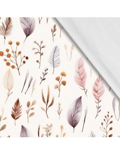 Softshell Stoff Polyester Zum Nähen- Motiv Blätter I SDX2286