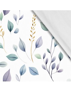 Softshell Stoff Polyester Zum Nähen- Motiv Blätter I SDX2329