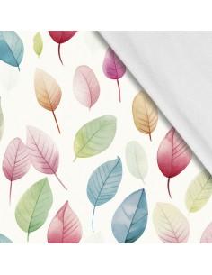 Softshell Stoff Polyester Zum Nähen- Motiv Blätter I SDX2409